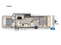 Cherokee Grey Wolf Black Label 29QBBL Floorplan Image