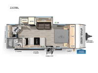 Cherokee Grey Wolf Black Label 22CEBL Floorplan Image