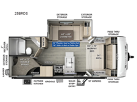 Flagstaff Micro Lite 25BRDS Floorplan Image