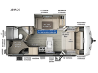 Used 2025 Forest River RV Flagstaff Micro Lite 25BRDS image