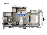 Flagstaff Micro Lite 25BSDS Floorplan Image