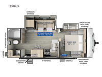 Flagstaff Micro Lite 25FBLS Floorplan Image