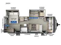 Flagstaff Super Lite 26SFK Floorplan Image