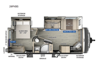 Flagstaff Super Lite 26FKBS Floorplan Image