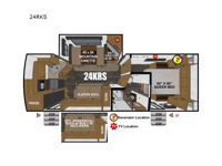 Back Country Series MTN TRX 24KRS Floorplan Image