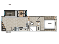 Chaparral Lite 25RE Floorplan Image