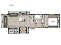 Chaparral Lite 284RL Floorplan Image