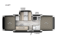 Rockwood Freedom Series 2318FT Floorplan Image