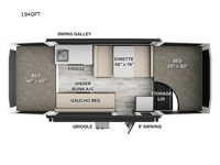 Rockwood Freedom Series 1940FT Floorplan Image