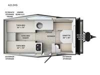 Rockwood Hard Side High Wall Series A213HS Floorplan Image