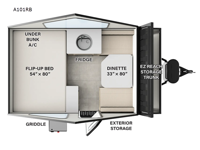 Rockwood Hard Side High Wall Series A101RB Floorplan Image