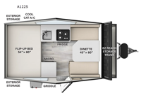 Rockwood Hard Side Series A122S Floorplan Image