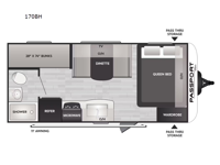 Passport Classic 170BH Floorplan Image