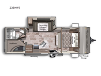 Aspen Trail LE 23BHWE Floorplan Image