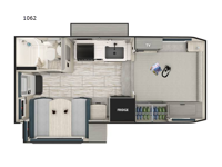 Lance Truck Campers 1062 Floorplan Image