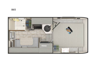 Lance Truck Campers 865 Floorplan Image