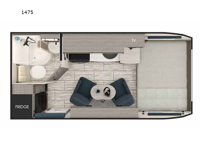 Lance Travel Trailers 1475 Floorplan Image