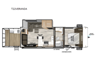 Wildwood X-Lite T22VERANDA Floorplan Image