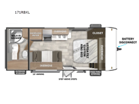 Wildwood X-Lite 171RBXL Floorplan Image