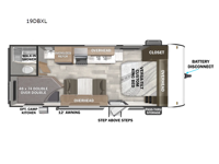 Wildwood X-Lite 19DBXL Floorplan Image