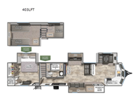 Puma Destination 403LFT Floorplan Image