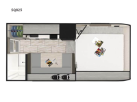 Squire Truck Campers SQ825 Floorplan Image