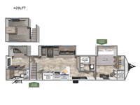 Puma Destination 429LFT Floorplan Image