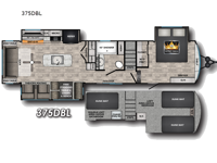 Hampton 375DBL Floorplan Image