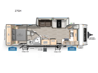 Cherokee Grey Wolf 27GH Floorplan Image