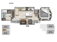 Cedar Creek Cottage 40CBK Floorplan Image