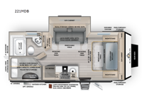 Overland Series 221MDB Floorplan Image