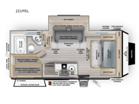 Overland Series 221MSL Floorplan Image