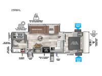 Wildwood Heritage Glen Hyper-Lyte 25RBHL Floorplan Image