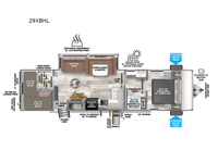 Wildwood Heritage Glen Hyper-Lyte 29XBHL Floorplan Image