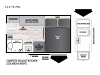 Viking Camping Trailers 12.0 TD PRO Floorplan Image