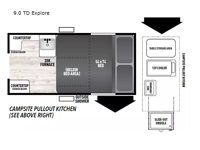 Viking Camping Trailers 9.0 TD Explore Floorplan Image