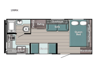 Ameri-Lite Super Lite 199RK Floorplan Image