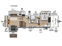 Grand Surveyor 302RDBS Floorplan Image