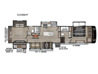 Durango D348BHF Floorplan Image