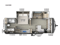 Flagstaff Classic 826MBR Floorplan Image