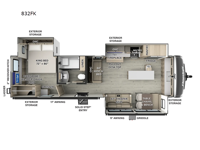 Flagstaff Classic 832FK Floorplan Image