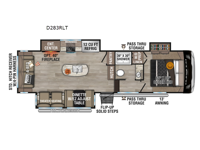 Durango Half-Ton D283RLT Floorplan Image