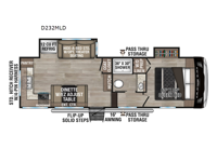 Durango Half-Ton D232MLD Floorplan Image