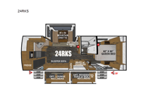 Timber Ridge Titanium Series 24RKS Floorplan Image