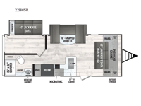 Clipper 6K Series 22BHSR Floorplan Image