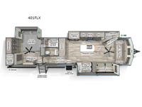 Sierra Destination Trailers 401FLX Floorplan Image