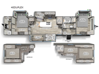 Sierra Destination Trailers 40DUPLEX Floorplan Image