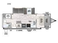 Clipper 6K Series 25RB Floorplan Image