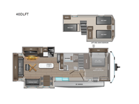 Jay Flight Bungalow 40DLFT Floorplan Image