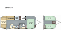 Trade Wind 25FB Twin Floorplan Image